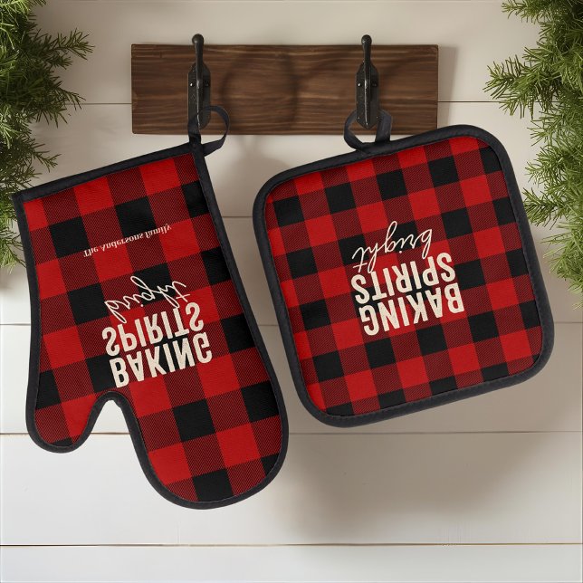 Set De Manoplas Baking Spirits Bright Buffalo Plaid (Subido por el creador)