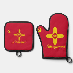 Set De Manoplas Bandera de Albuquerque, Nuevo México
