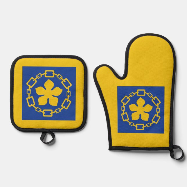 Set De Manoplas Bandera de Hamilton, Ontario Serving Tray (Anverso)