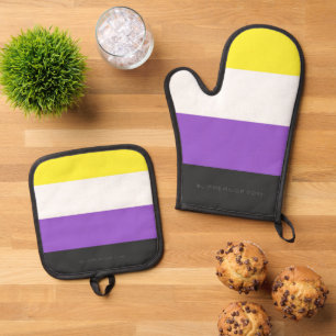 Set De Manoplas Bandera de orgullo no binario de SlipperyJoe's ama