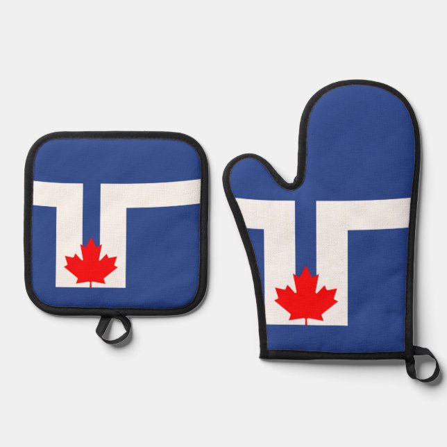Set De Manoplas Bandera de Toronto, Ontario (Anverso)