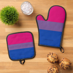 Set De Manoplas Bandera del Orgullo Bisexual de SlipperyJoe lavand
