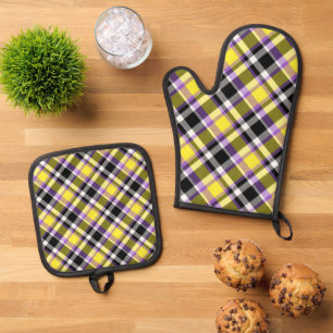 Set De Manoplas Bandera del Orgullo de Oro Ecléctico Quirky