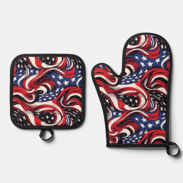 Set De Manoplas Bandera Patriótica (Anverso)