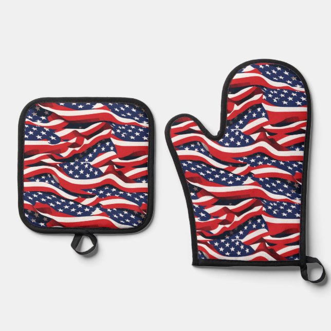 Set De Manoplas Bandera Patriótica (Anverso)