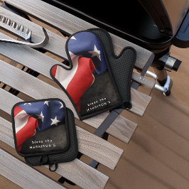 Set De Manoplas Bandera personalizada de EE. UU. Patriótica