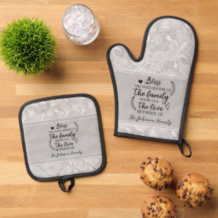 Set De Manoplas Bendiciones de Paisley personalizadas para la fami