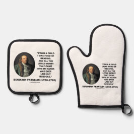 Set De Manoplas Benjamin Franklin Fond Of Leading Money Quote