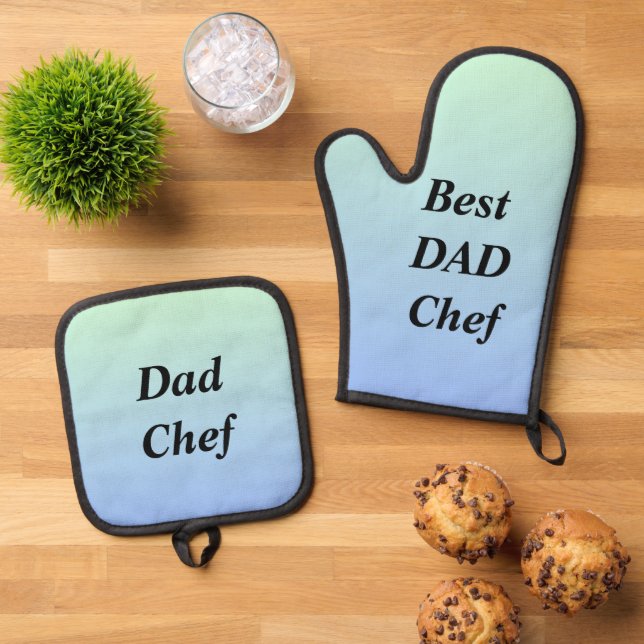 Set De Manoplas Best dad oven mitts (De arriba hacia abajo)