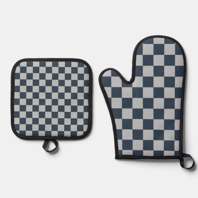 Set De Manoplas Black ice checkered board pattern (Anverso)