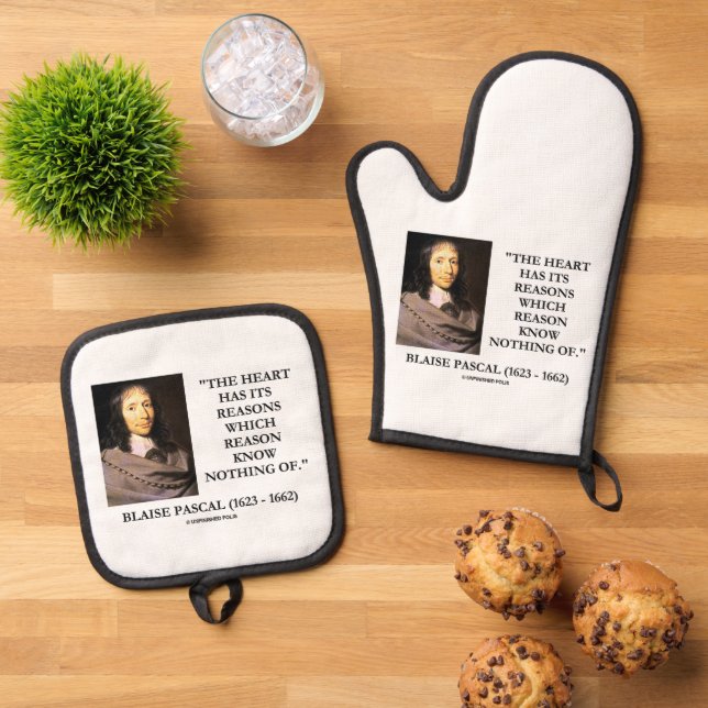 Set De Manoplas Blaise Pascal Heart Reasons Reason Know Nothing Of (De arriba hacia abajo)