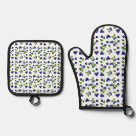 Set De Manoplas Blue eberry Watercolor Berry Kitchen Fruta Cuta
