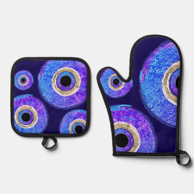 Set De Manoplas Blue Evil eye protection  (Anverso)