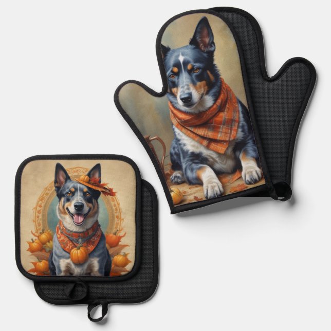 Set De Manoplas Blue Heeler (Anverso/Reverso)
