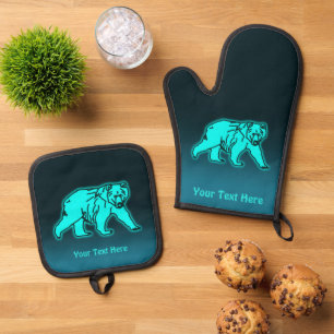 Set De Manoplas Blue Kodiak Bear