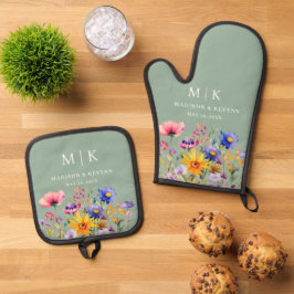 Set De Manoplas Boda de flores silvestres