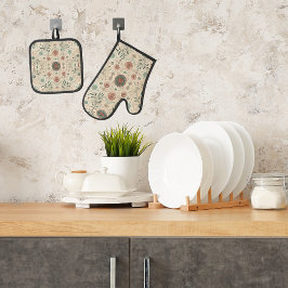 Set De Manoplas Boho Herb