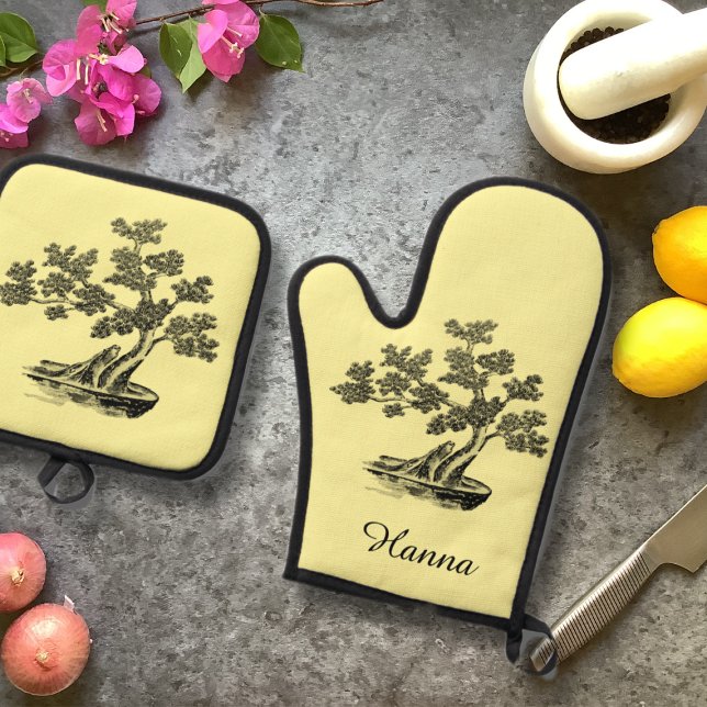 Set De Manoplas Bonsai - Estilo chino - blanco y negro (Subido por el creador)