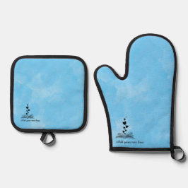 Set De Manoplas Book Lover Kitchen Oven Mitt
