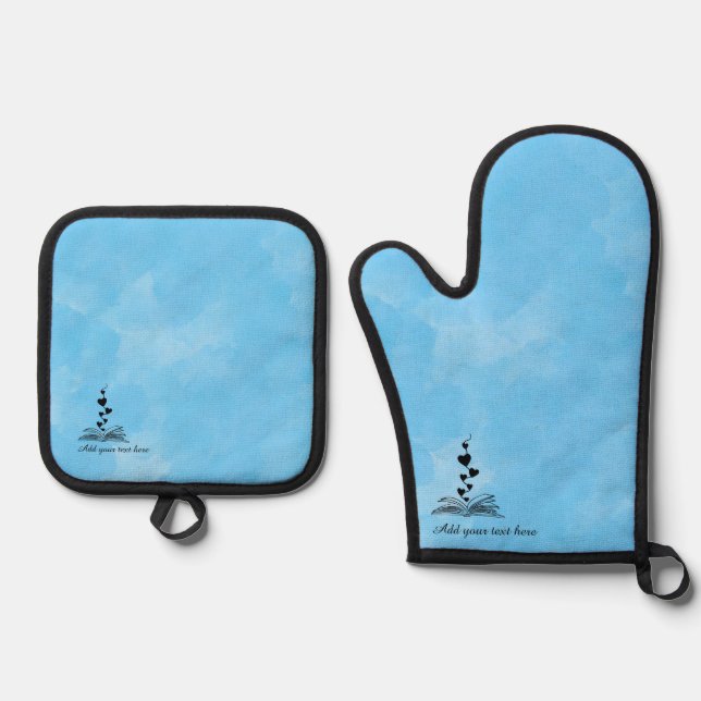 Set De Manoplas Book Lover Kitchen Oven Mitt (Anverso)
