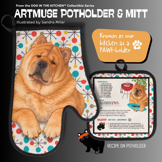 Set De Manoplas BOOPS RUB smooth chow Oven Mitt and Pot Holders (Subido por el creador)