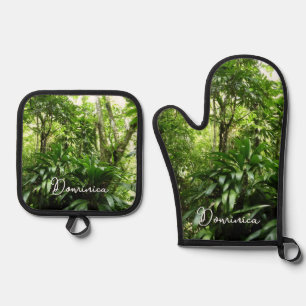Set De Manoplas Bosque lluvioso dominicano I Naturaleza tropical v