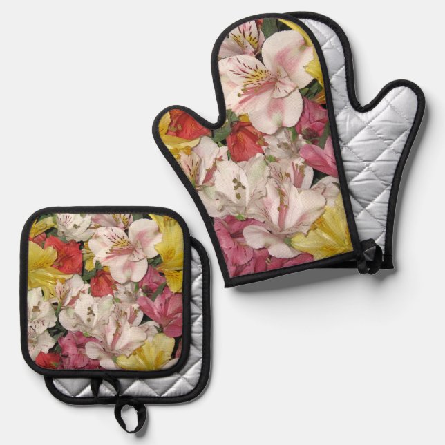 Set De Manoplas Bouquet floral de primavera (Anverso/Reverso)