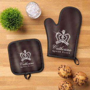 Set De Manoplas Brillante Crown Brown