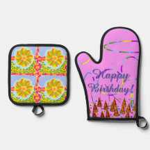 Bucles rosados Festividad cumpleaños feliz