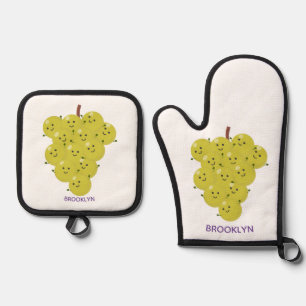 Set De Manoplas Buen ilustracion de uvas personalizados