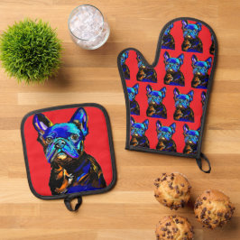 Set De Manoplas Bulldog francés