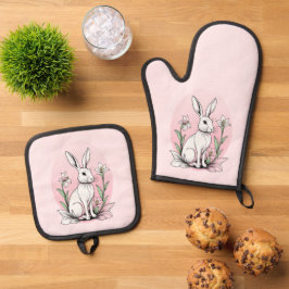 Set De Manoplas Bunny and Lilies