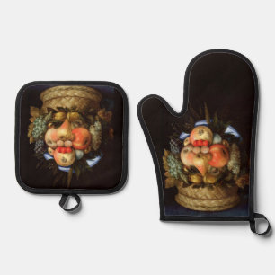 Set De Manoplas Cabeza reversible con cesta de fruta