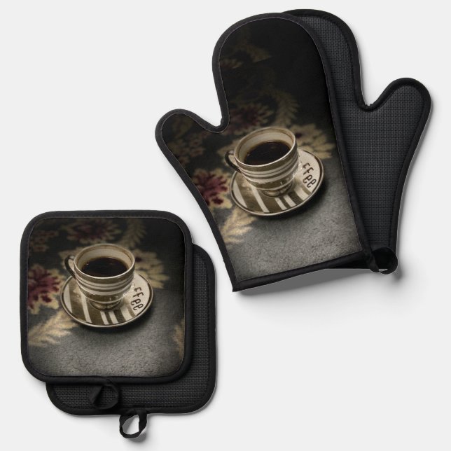 Set De Manoplas Café (Anverso/Reverso)