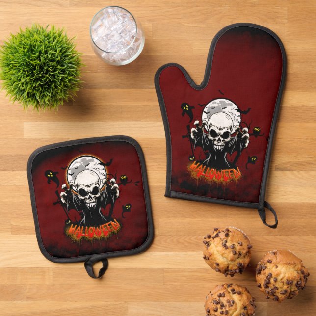 Set De Manoplas Calavera con dientes afilados y amenazantes (De arriba hacia abajo)