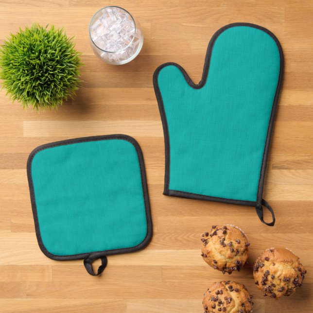 Set De Manoplas Calm & simple  Turquoise textured background  (De arriba hacia abajo)