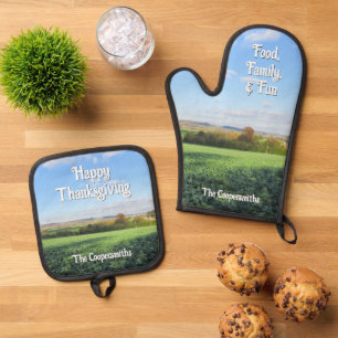 Set De Manoplas Caminata de otoño en el campo - Personalizada