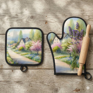 Set De Manoplas Camino Campestre de Flor Encantada