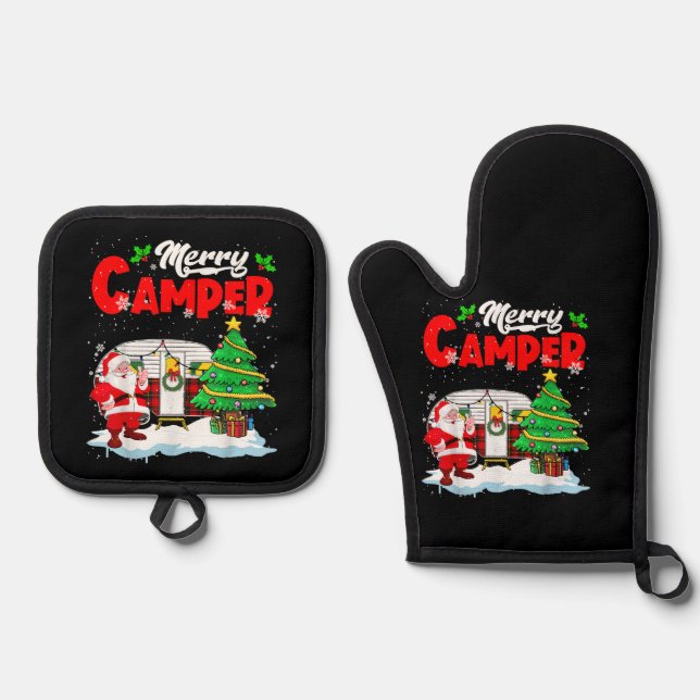 Set De Manoplas Camión de campamento Santa Camper Navidades de Mer (Anverso)