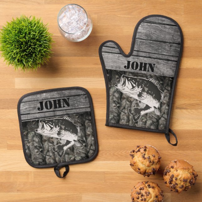 Set De Manoplas Camo al aire libre Rústico de la pesca del trasero (De arriba hacia abajo)