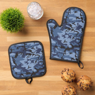 Set De Manoplas Camuflaje azul de la marina, ejército, ejército
