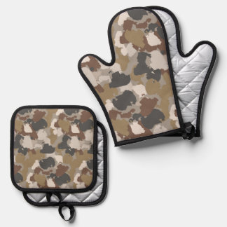 Set De Manoplas Camuflaje Militar Tonos de Tierra Marrón