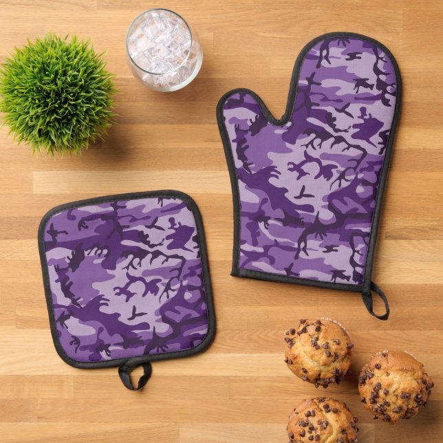 Set De Manoplas Camuflaje morado, ejército (De arriba hacia abajo)