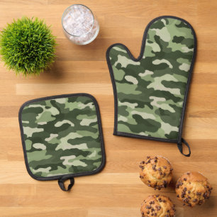 Set De Manoplas Camuflaje verde forestal