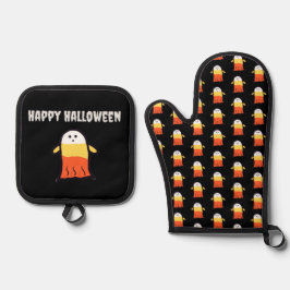 Set De Manoplas Candy Corn Ghost