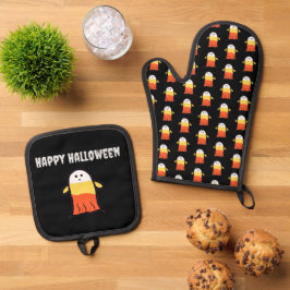 Set De Manoplas Candy Corn Ghost