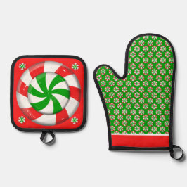 Set De Manoplas Candy navideño