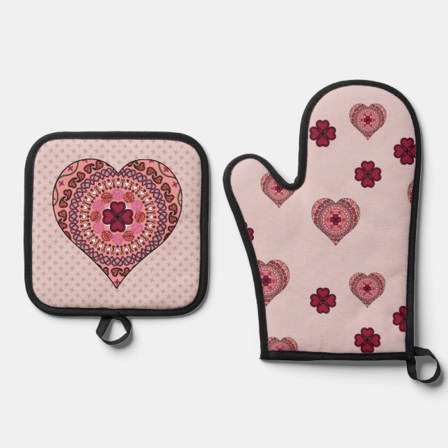 Set De Manoplas Capas del Corazón (Anverso)