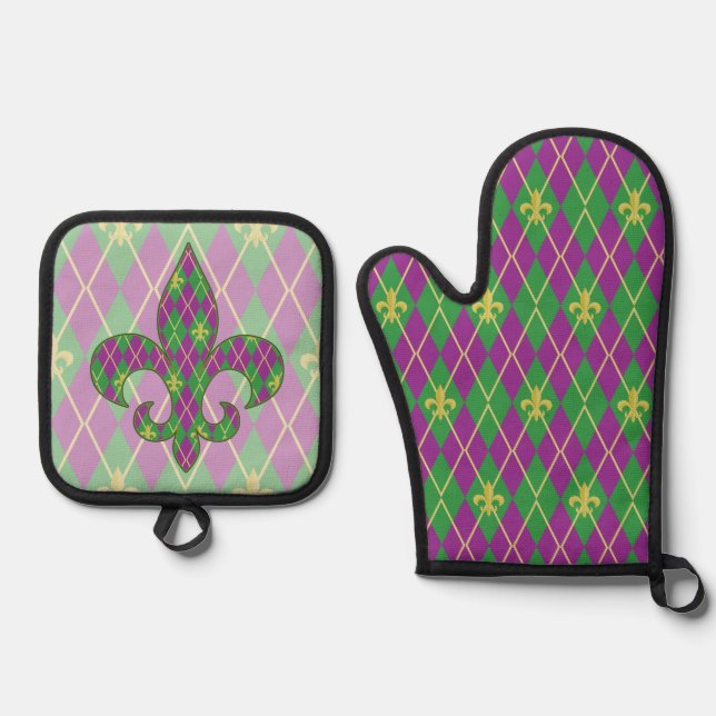 Set De Manoplas Carnaval Argyle (Anverso)