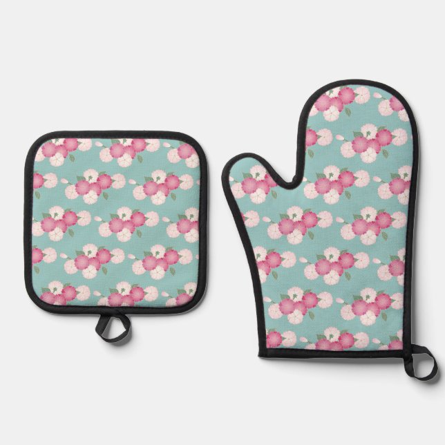 Set De Manoplas Cerezo Japonés (Anverso)